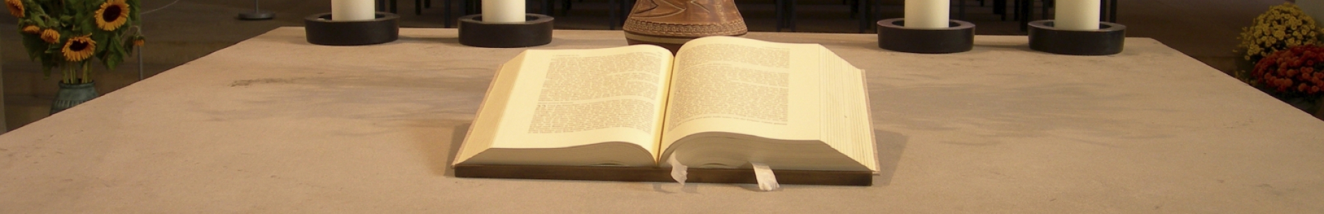 Open Bible for scripture readings
